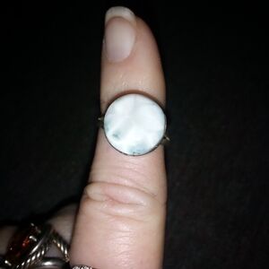 Elegant Sterling Silver and Larimar Ring